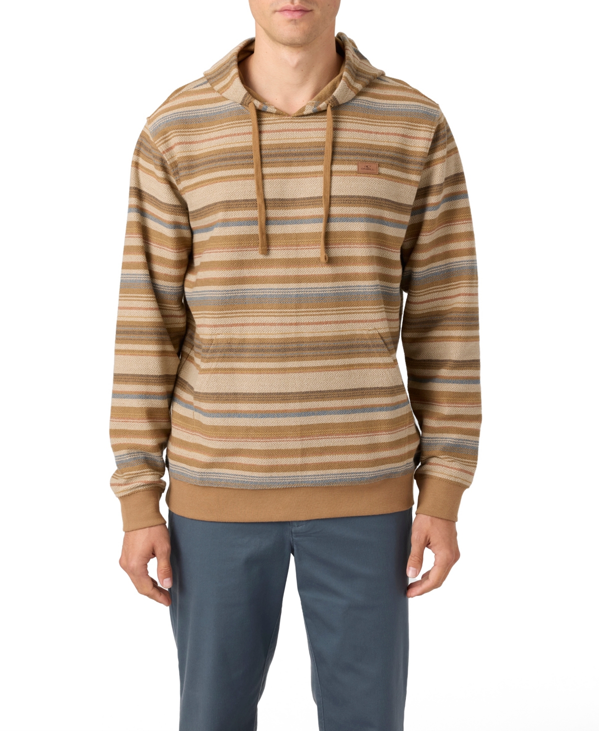 O'neill Men's Bavaro Stripe Pullover Sweatshirt In Brown