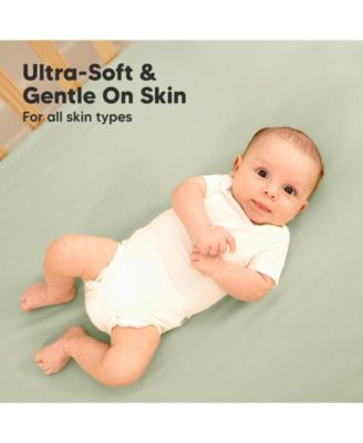 Waterproof Crib Sheets for Boys, Girls, 2pk Baby Fitted Crib Sheet, Waterproof Crib Mattress Protector Sheets