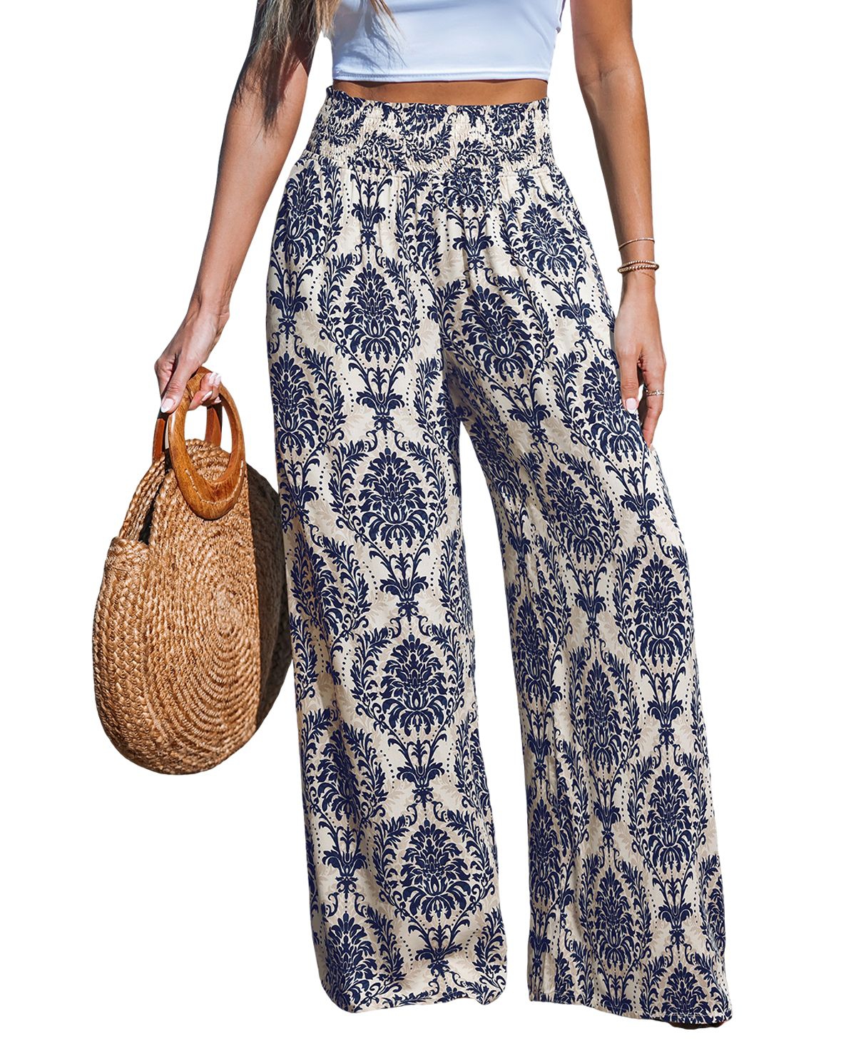 Women's Gilded Sands Ornate Pants - White