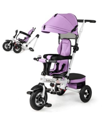 Costway Toddler 5-in-1 Folding Trike 1-5 Years Old with Safety Harness Storage - Pink 97$