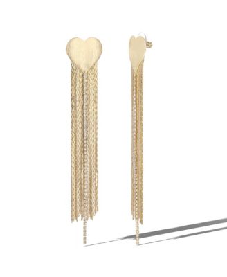 Gold Chain Tassel Earrings