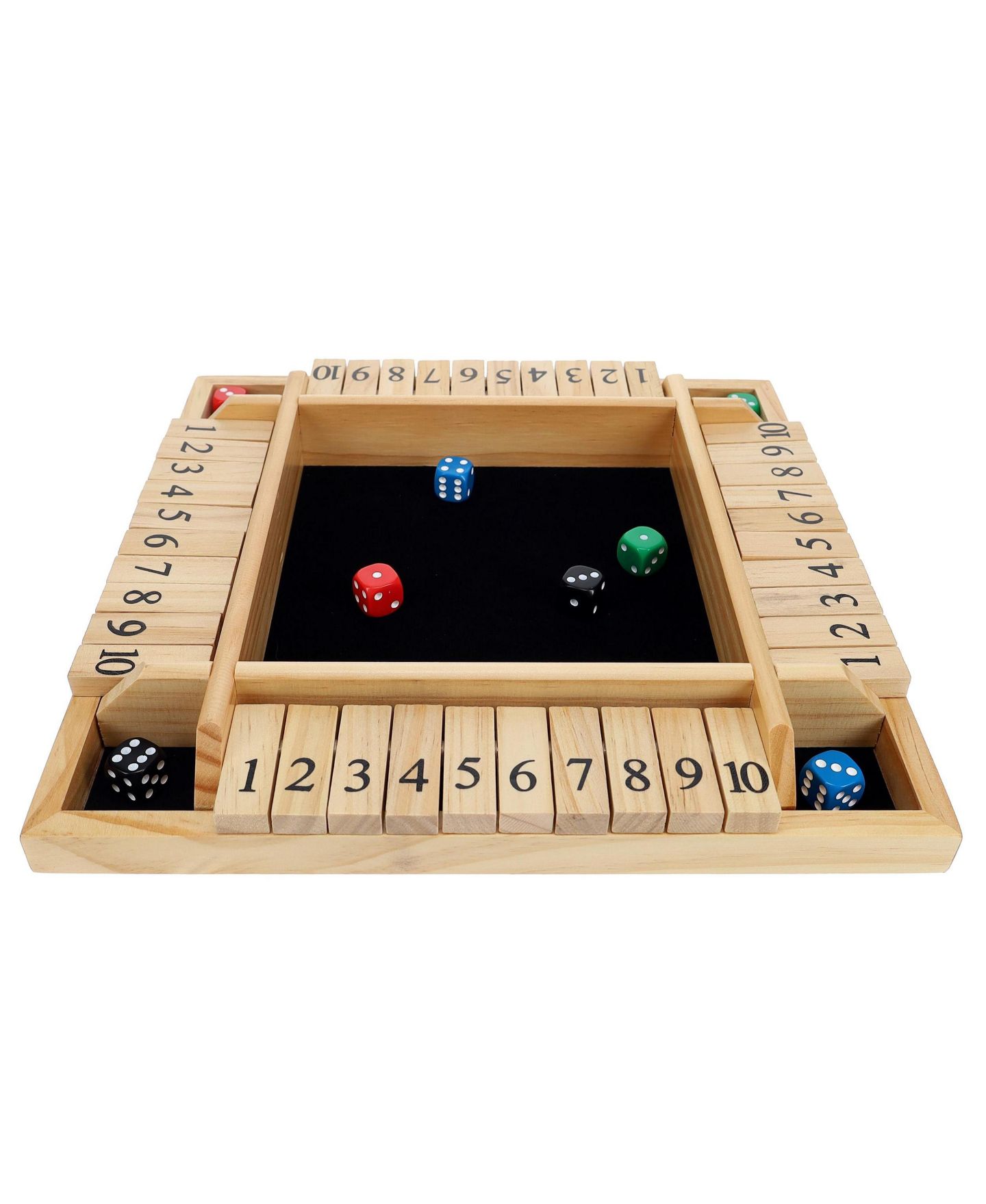 Детская настольная игра Pacific Shore Games Shut the Box 4-Player Board Game, Ages 14+, цвет: Натуральный — фото 3