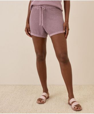 Women's Beachside Linen Crochet Short