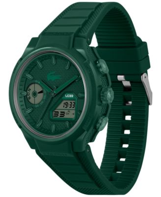 Men's LC33 Green Silicone Strap Watch, 44.8mm