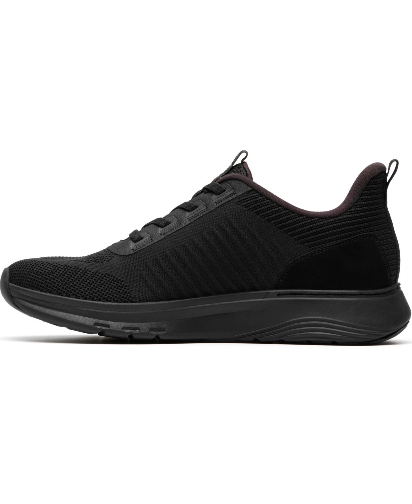 Мужские кроссовки Clarks Motion Trek LT Casual Lace Up, цвет: Чёрный вязаный — фото 4