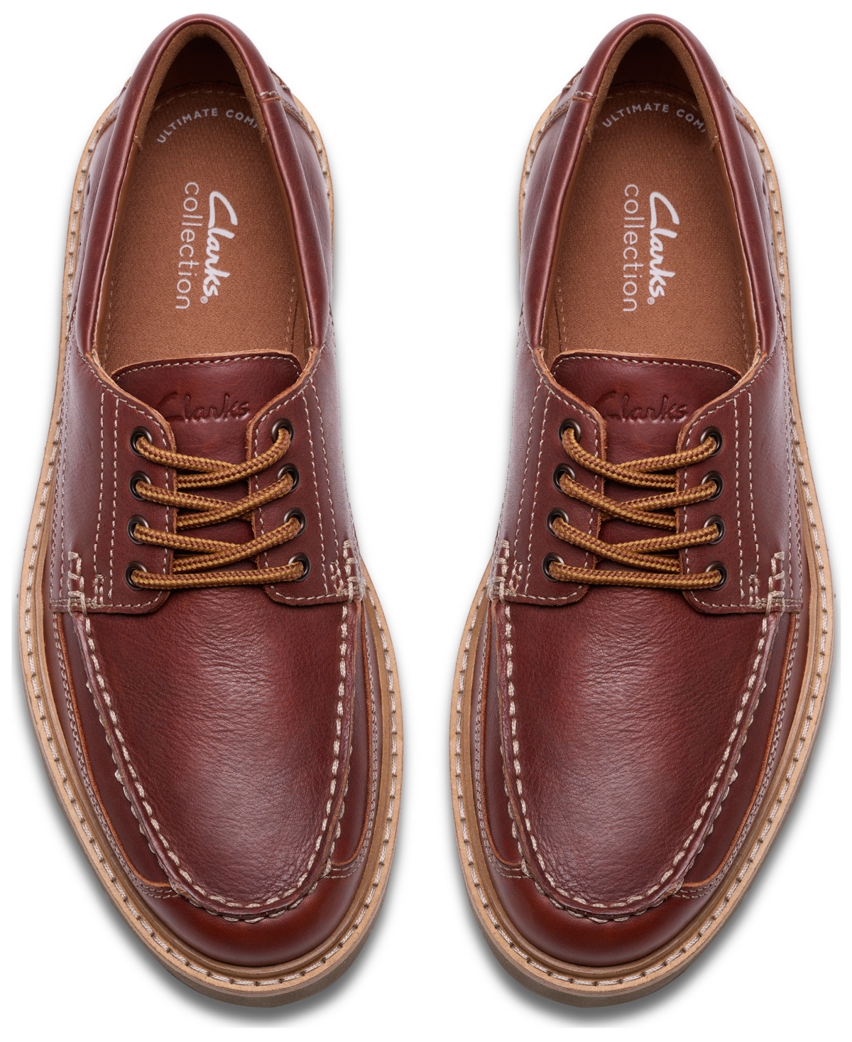 Clarks Men's Weltridge Moc Toe Casual Lace Up Shoe In Brown