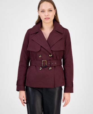 Women's Double-Breasted Belted Trench Coat, Exclusively at Macy's