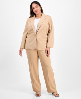 Plus Size Single-Button Blazer