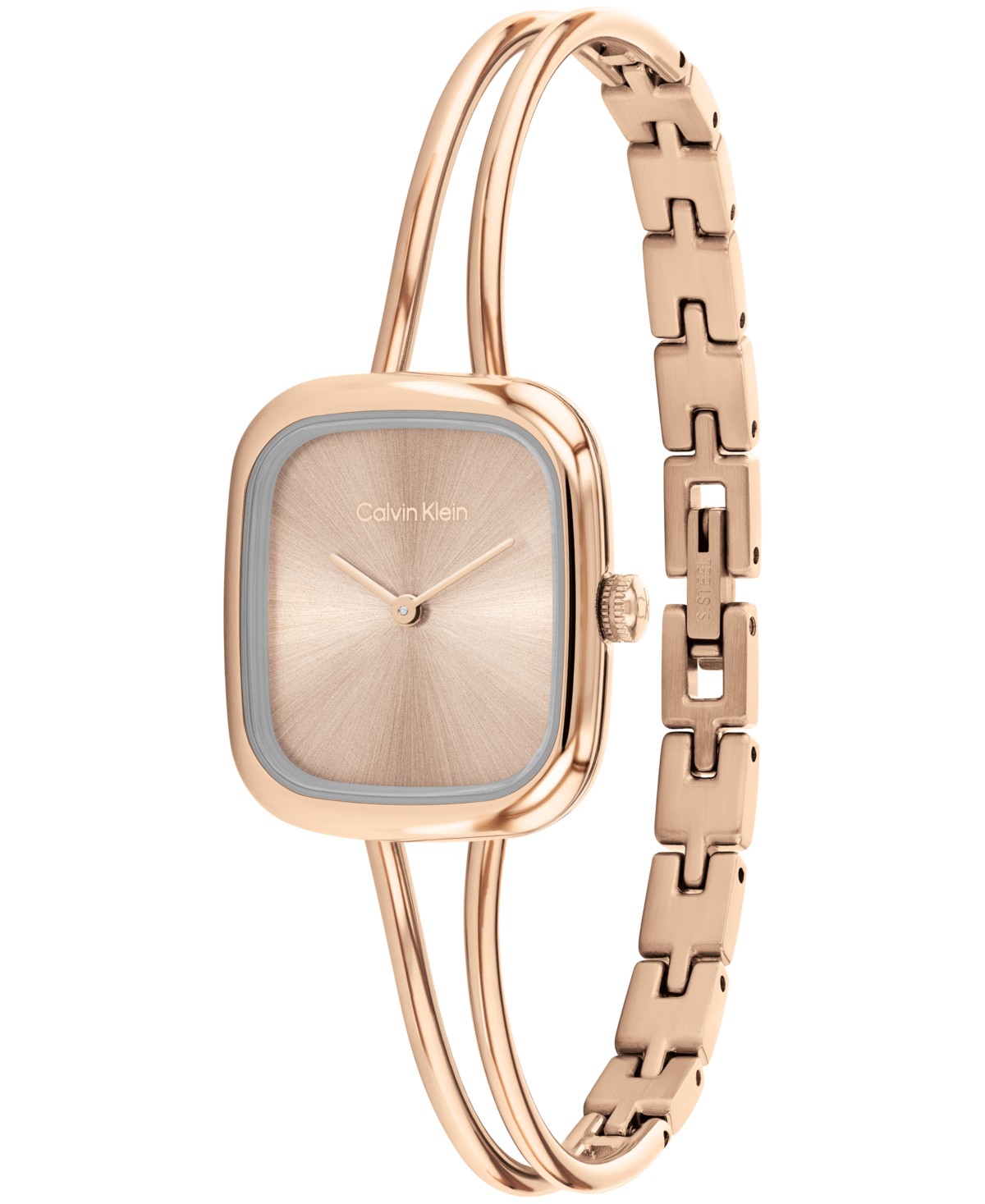 Женские часы Calvin Klein Women's CK Adore Rose Gold Tone Stainless Steel Bangle Bracelet Watch 20.8mm — фото 3