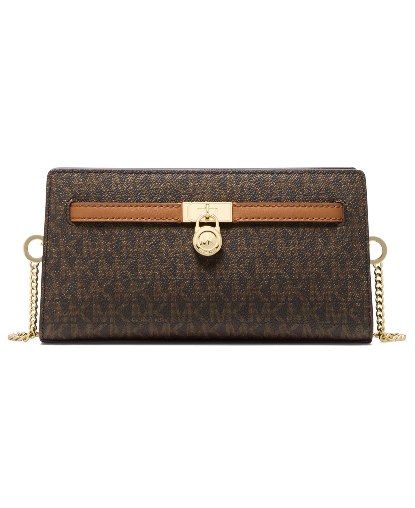 Женская сумка Michael Kors Hamilton Small Logo Convertible Crossbody, цвет: Коричневый — фото 1