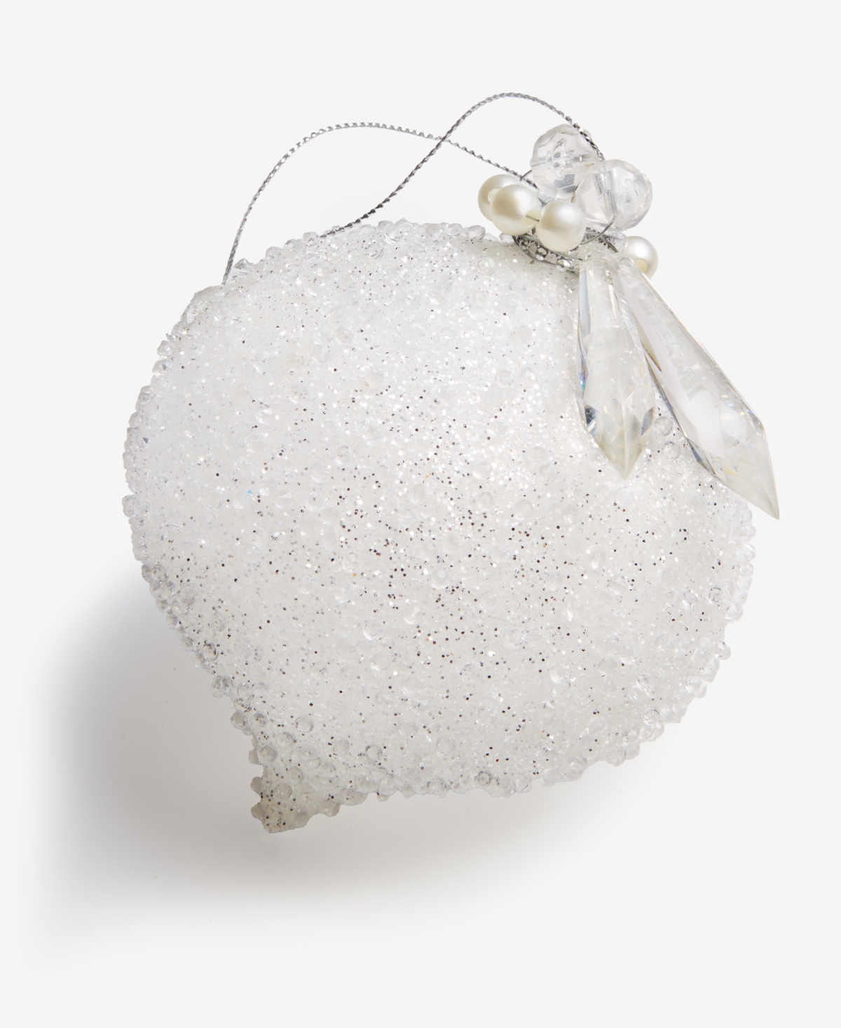 Holiday Lane Iced Delight Glass Onion Ornament, Macy's Exclusive In Transparent