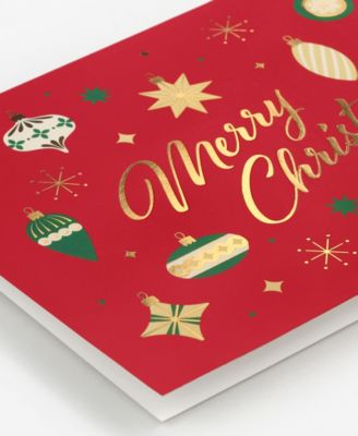 Retro Ornaments Holiday Boxed Cards