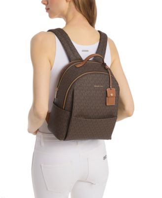 Michael Kors Sable Medium Signature Logo Backpack