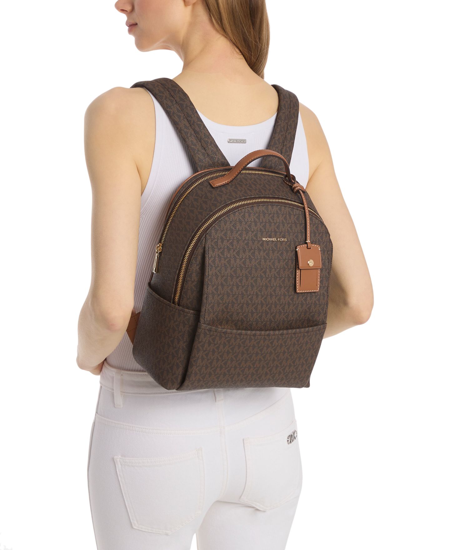 Рюкзак MICHAEL Michael Kors Sable Medium Signature Logo, цвет: Коричневый — фото 2