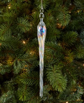 Iced Delight Glass Finial Ornament, Macy's Exclusive 