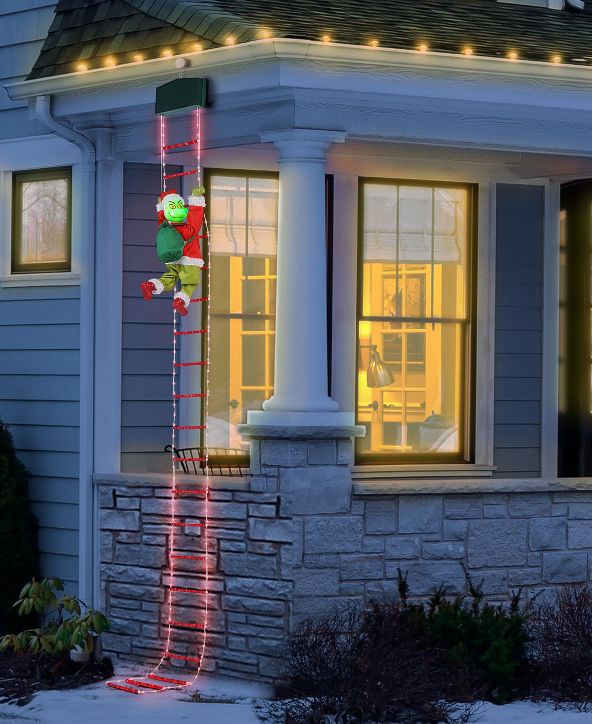 Mr. Christmas Super Climbing Outdoor Rope Ladder Climbing Grinch In Multi