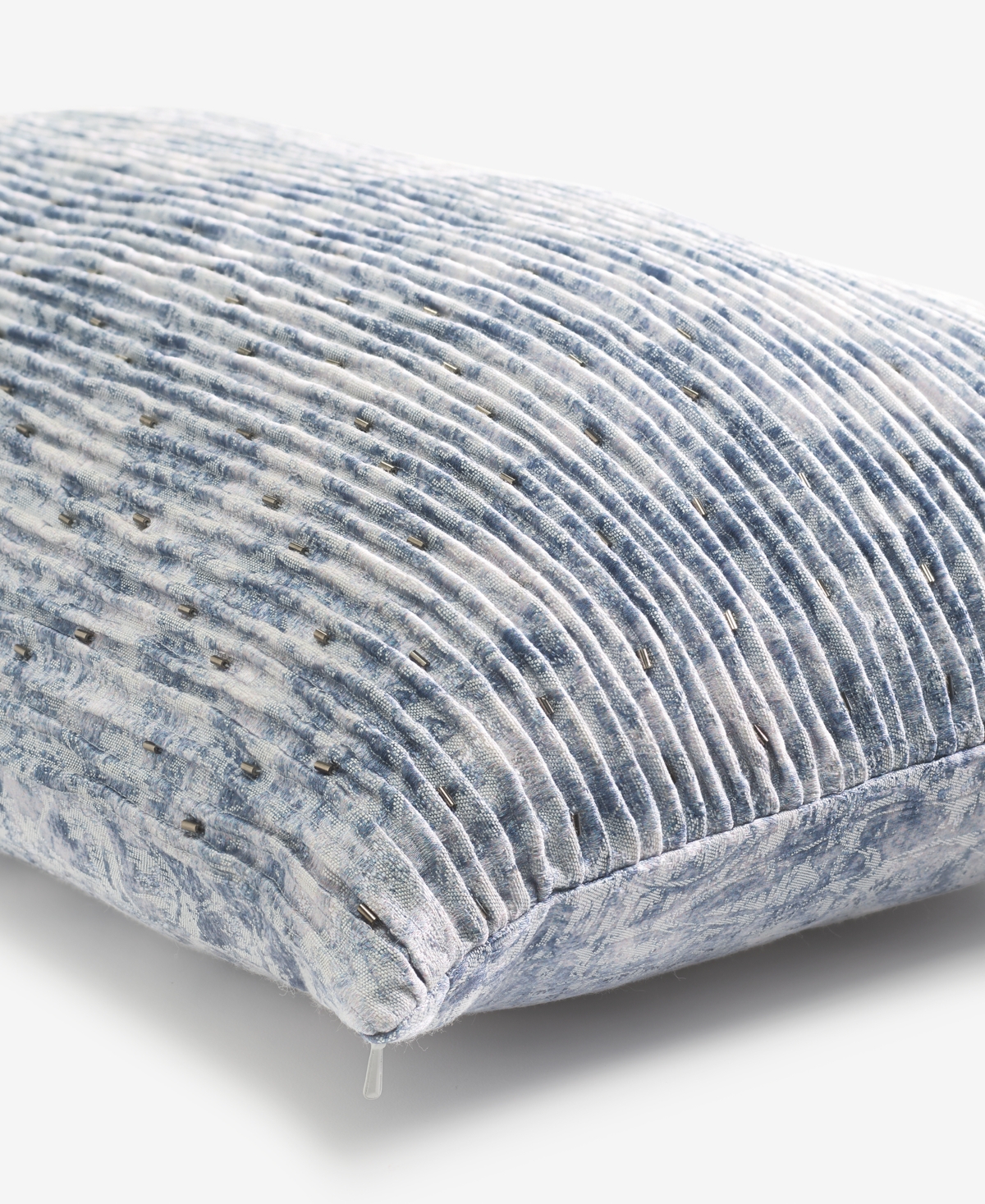 Hotel Collection Crystalline Micropleated Decorative Pillow, 14" X 22", Macy's Exclusive In Gray