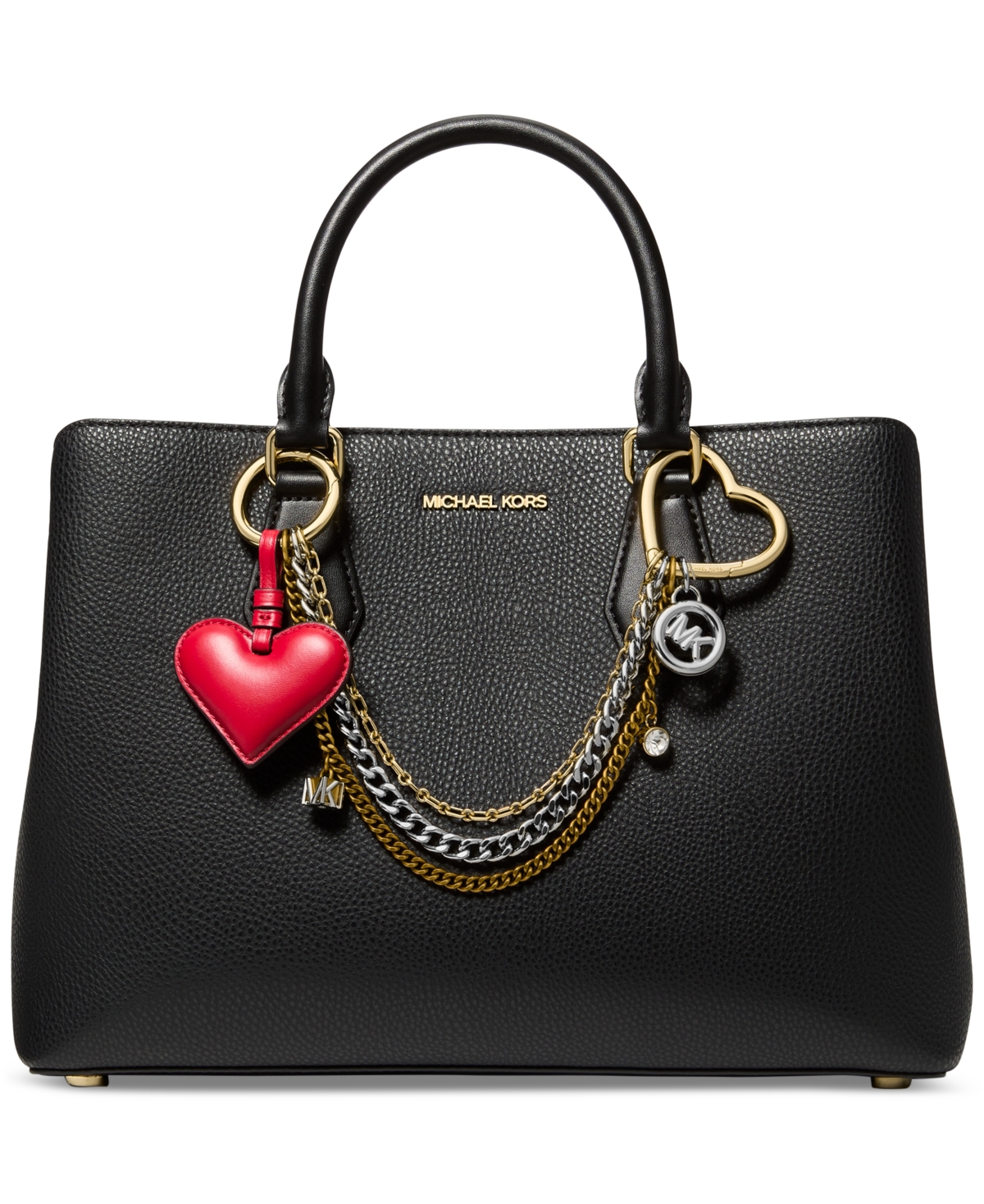Michael Kors Michael  Jewel Heart Chain Charm In Gold