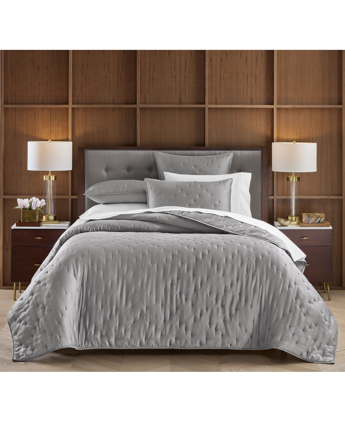 Hotel Collection Lyocell 3-pc. Coverlet Set, King, Macy's Exclusive In Gray