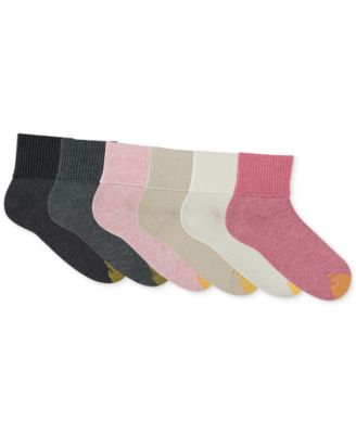 Gold Toe Women's 6-Pack Casual Turn Cuff Socks Macy's