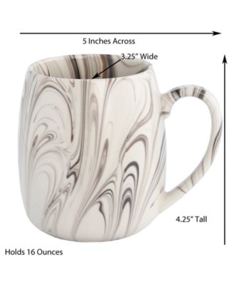 Marble Pattern Mugs, Set of 4