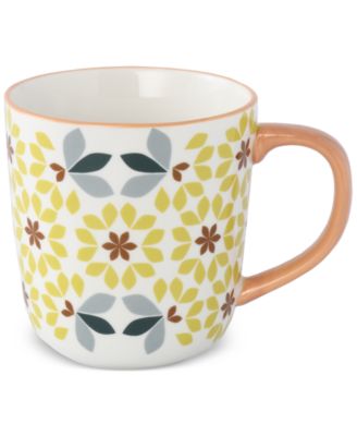 Geo Floral Mugs, Set of 4