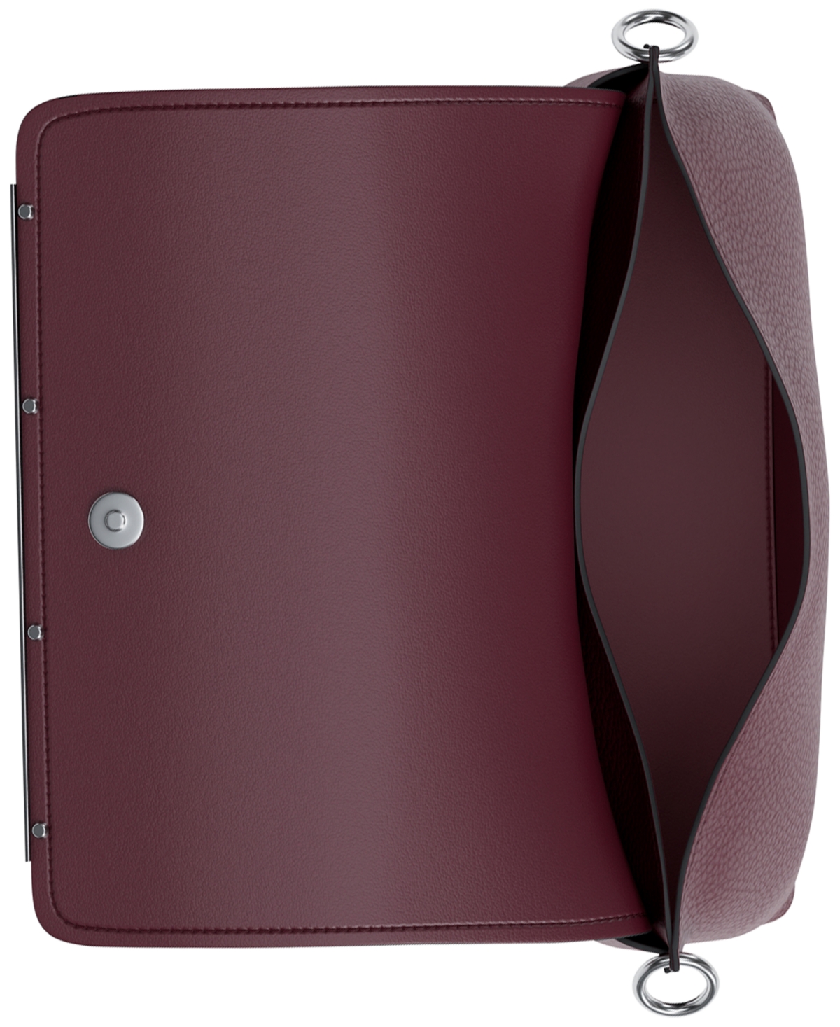 Michael Kors Evelyn Medium Flap Crossbody Bag In Burgundy