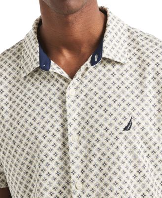 Men's Printed Classic-Fit Performance Button-Down Shirt