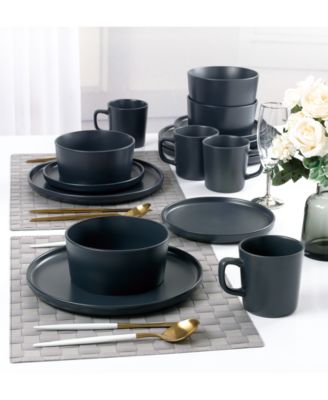 Grey 16-Pc. Dinnerware Set, Service for 4