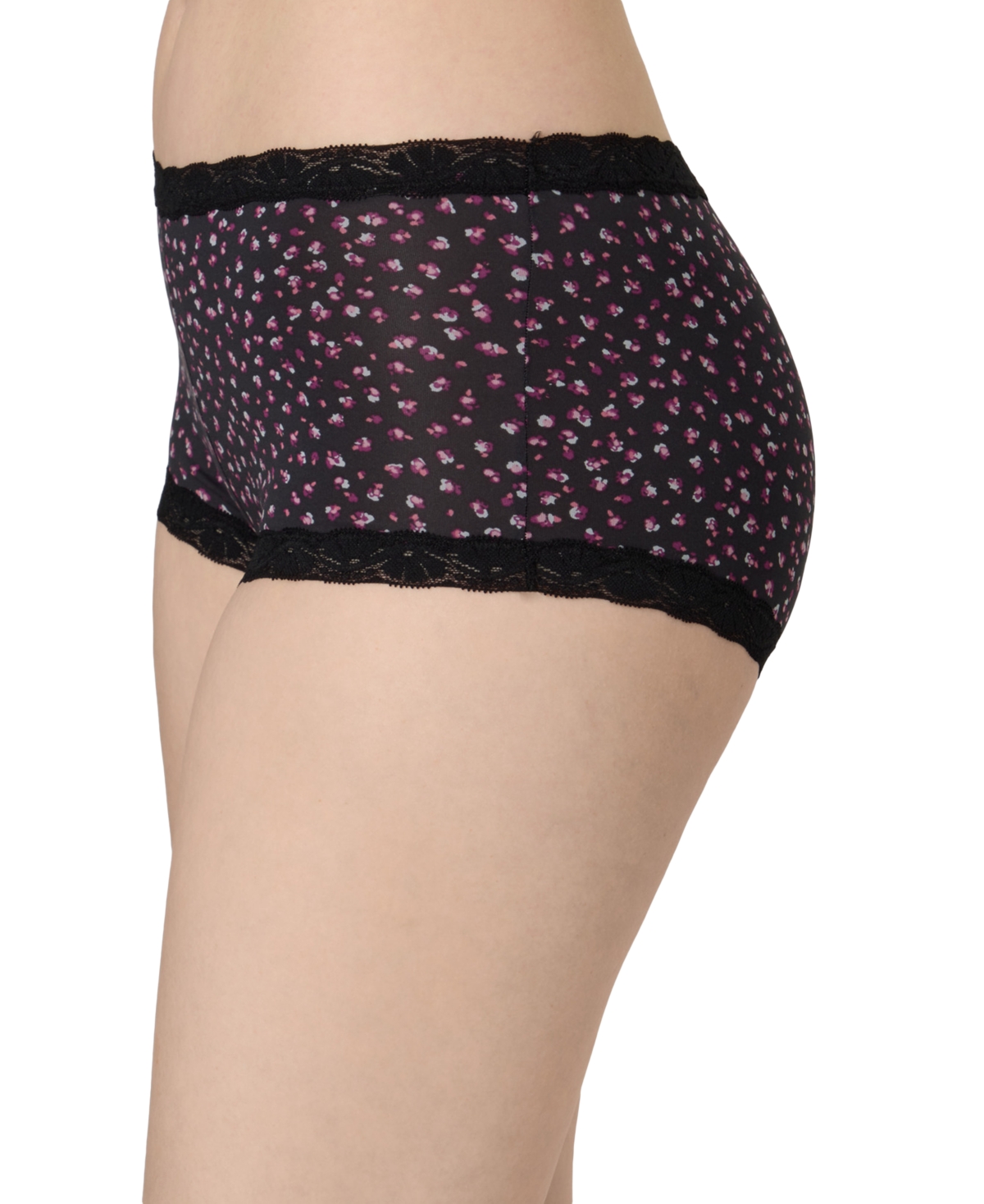 Maidenform Lace Trim Microfiber Boyshort Underwear 40760