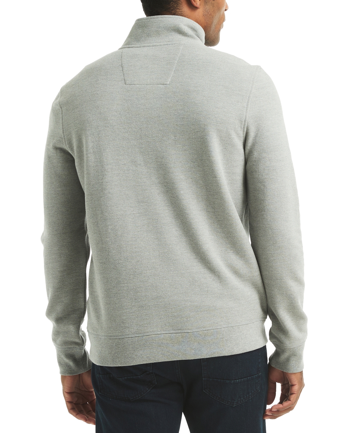 Nautica Mens Quarter-zip Fleece Sweatshirt In Gray
