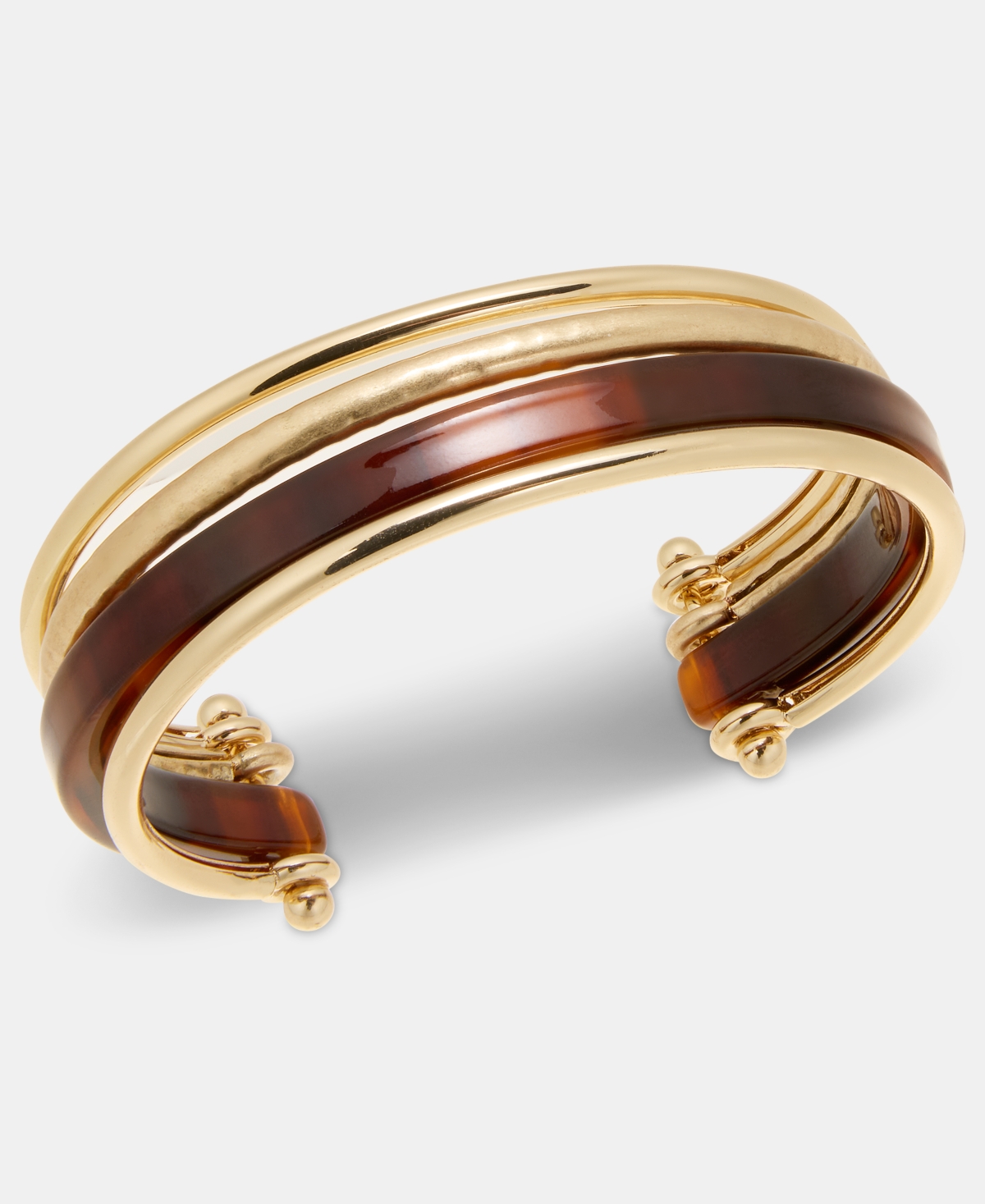 Style & Co Multi-row Cuff Bracelet, Macy's Exclusive In Brown
