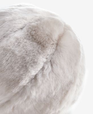 Lynx Faux Fur Decorative Pillow, 10" Round