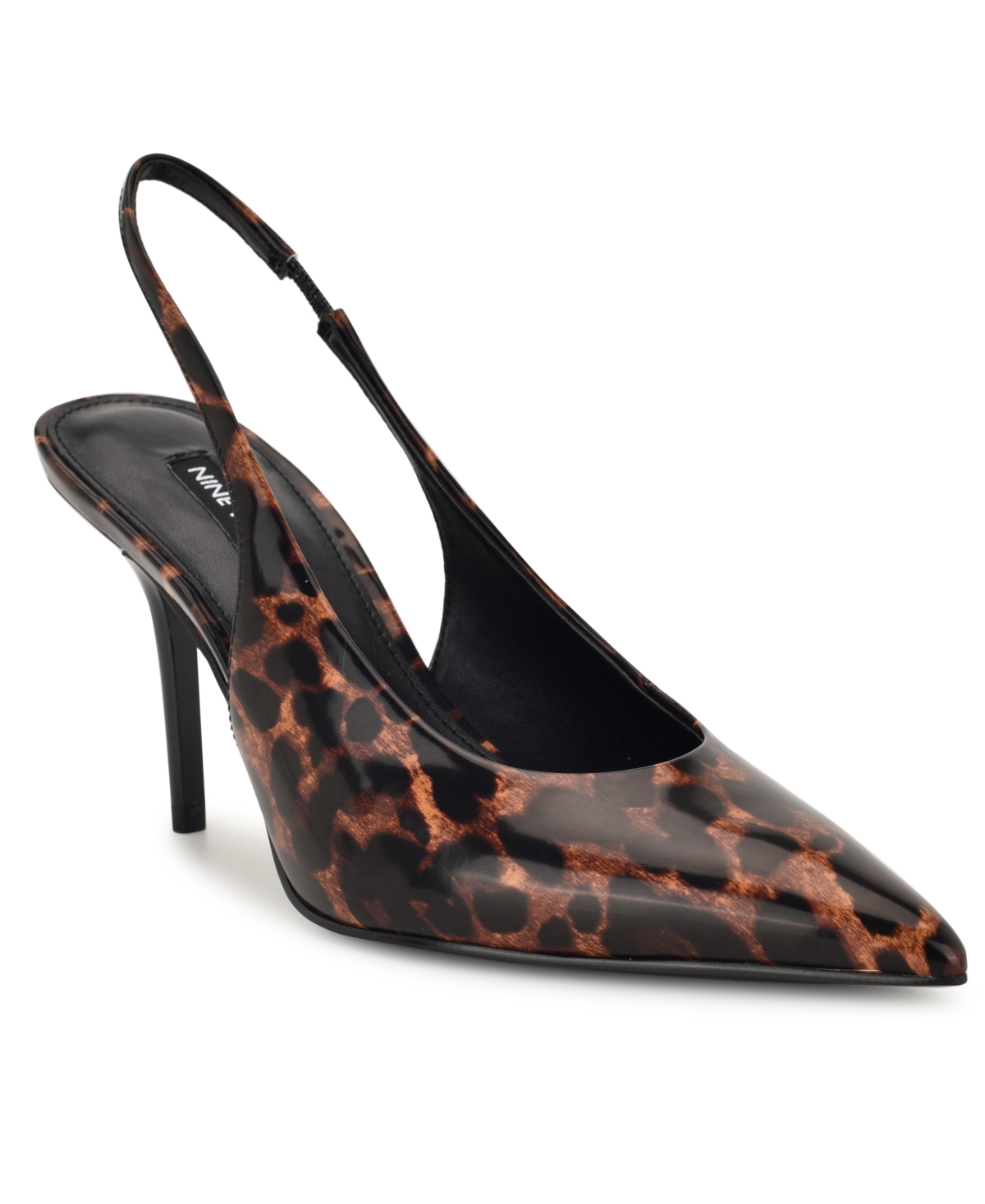 Nine West Palomma Slingback Pointed Toe Pump In Animal Print