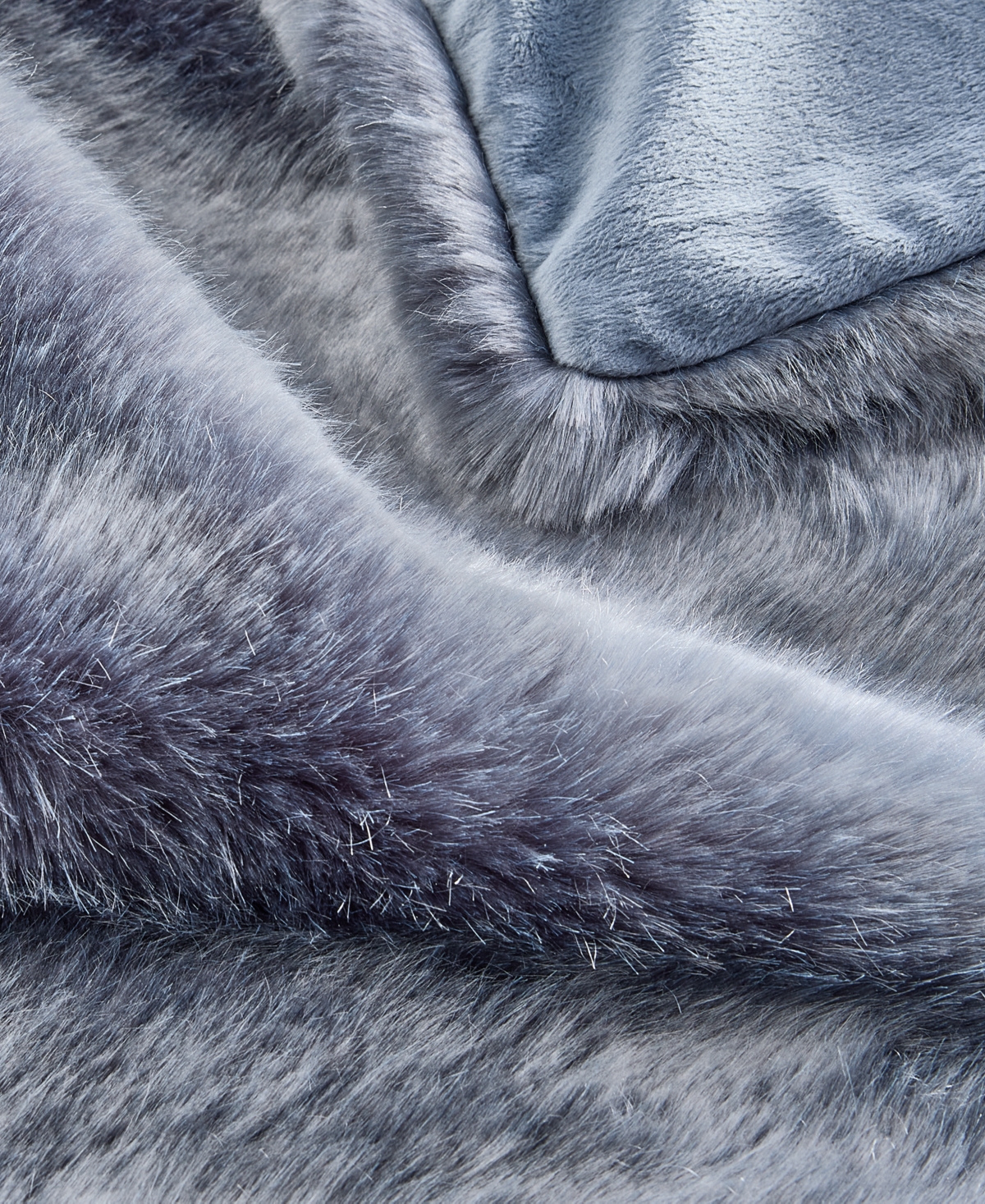 Hotel Collection Lynx Faux Fur Throw, 50" X 60", Exclusively At Macy's In Gray