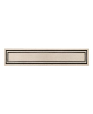 Double Line Border Tufted Runner Rug, 30" x 120"