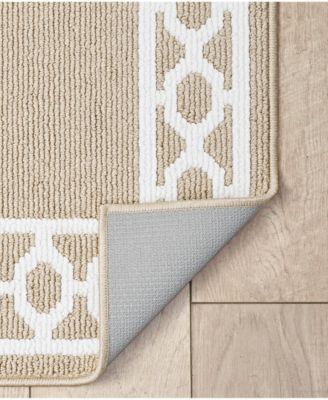 Christine Trellis Border Tufted Runner Rug, 30" x 120"