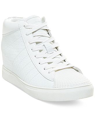 Madden Girl Superstud Lace-Up Wedge High-Top Sneakers - Sneakers ...