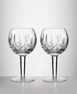 Lismore Balloon Wine Glasses 8 Oz, Set of 2