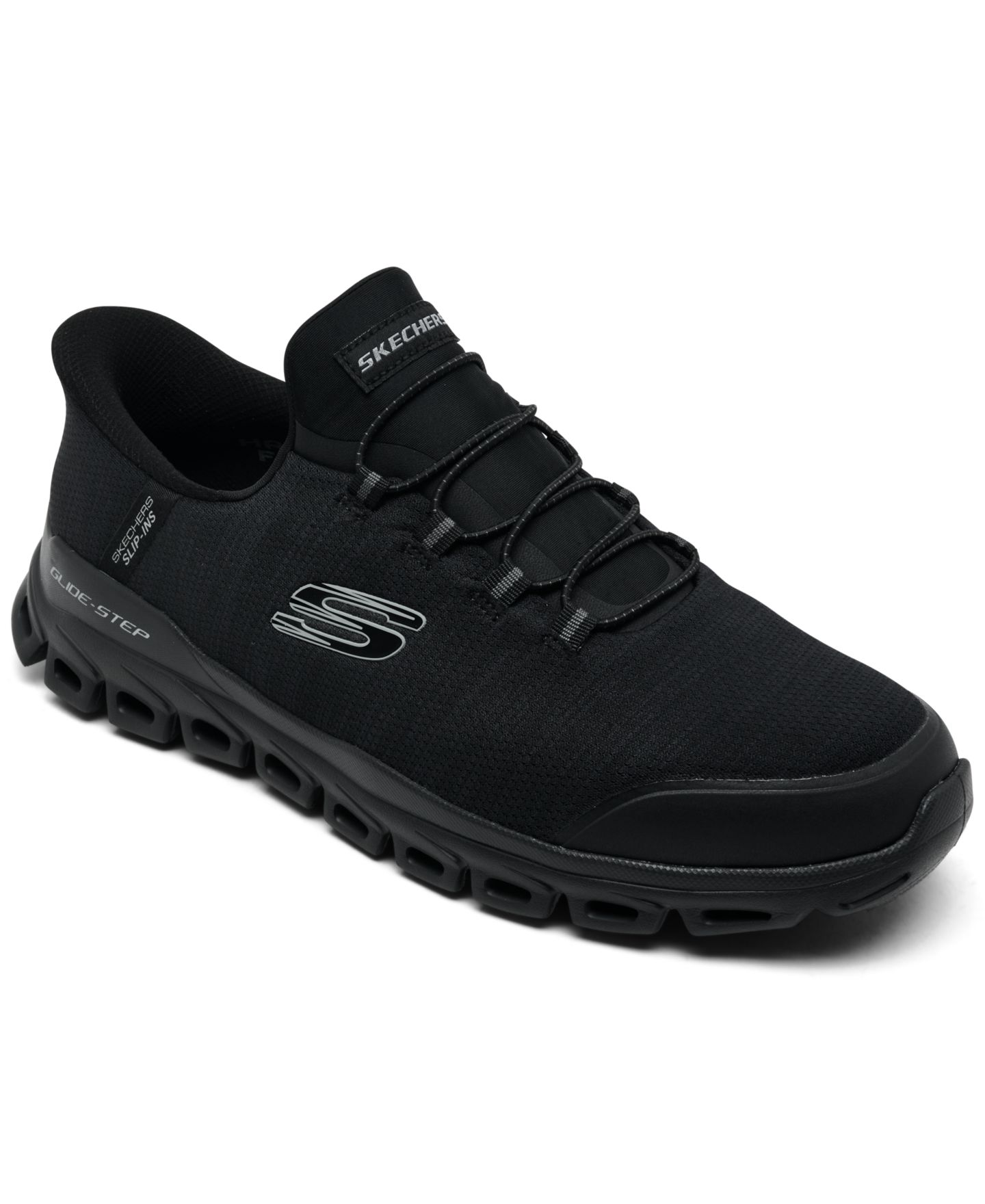 Мужские кроссовки Skechers Slip-Ins: Glide-Step Zefyr Wide-Width Walking, цвет: Чёрный — фото 1