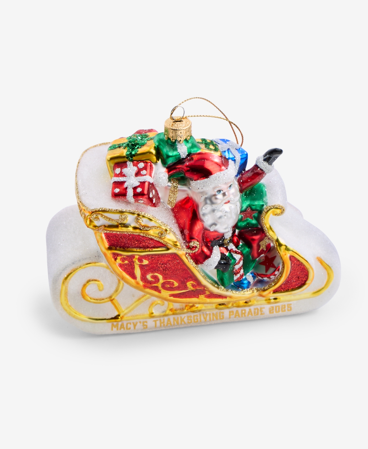 Macy's Thanksgiving Day Parade 2025 Glass Santa's Sleigh Ornament,  Exclusive In Multi