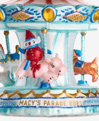 Thanksgiving Day Parade 2025 Glass Carousel Ornament, Macy's Exclusive