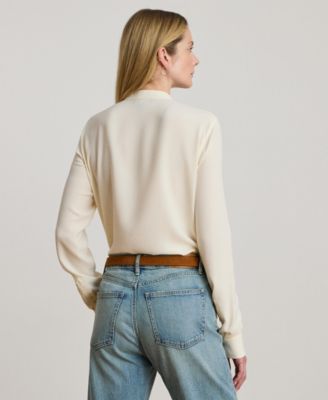 Women's Ruffle-Trimmed Georgette Tunic