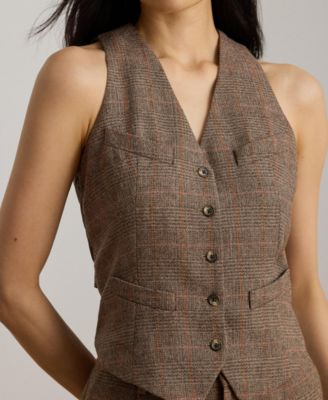Women's Glen Plaid Wool-Blend Vest