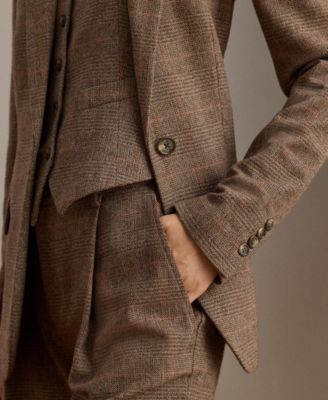 Women's Glen Plaid Cotton-Blend Blazer