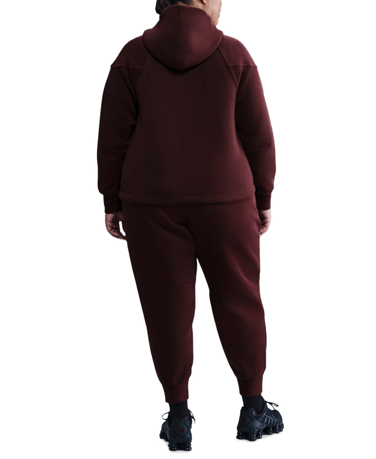 Nike Plus Size Sportswear Tech-fleece Windrunner Hoodie In Burgundy