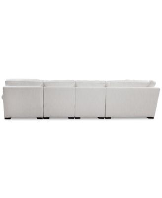 Radley Roll Arm 146" 6-Pc. Fabric Chaise Sectional with Wedge, Exclusively at Macy's