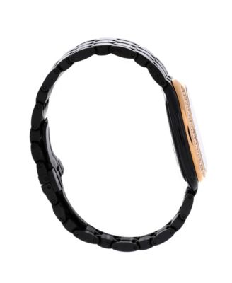 Serpenti Seduttori Quartz Watch in Ceramic and Rose Gold with Diamond Bezel 25mm