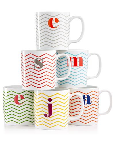 The Cellar Chevron Initial Mug Collection, Only at Macy's