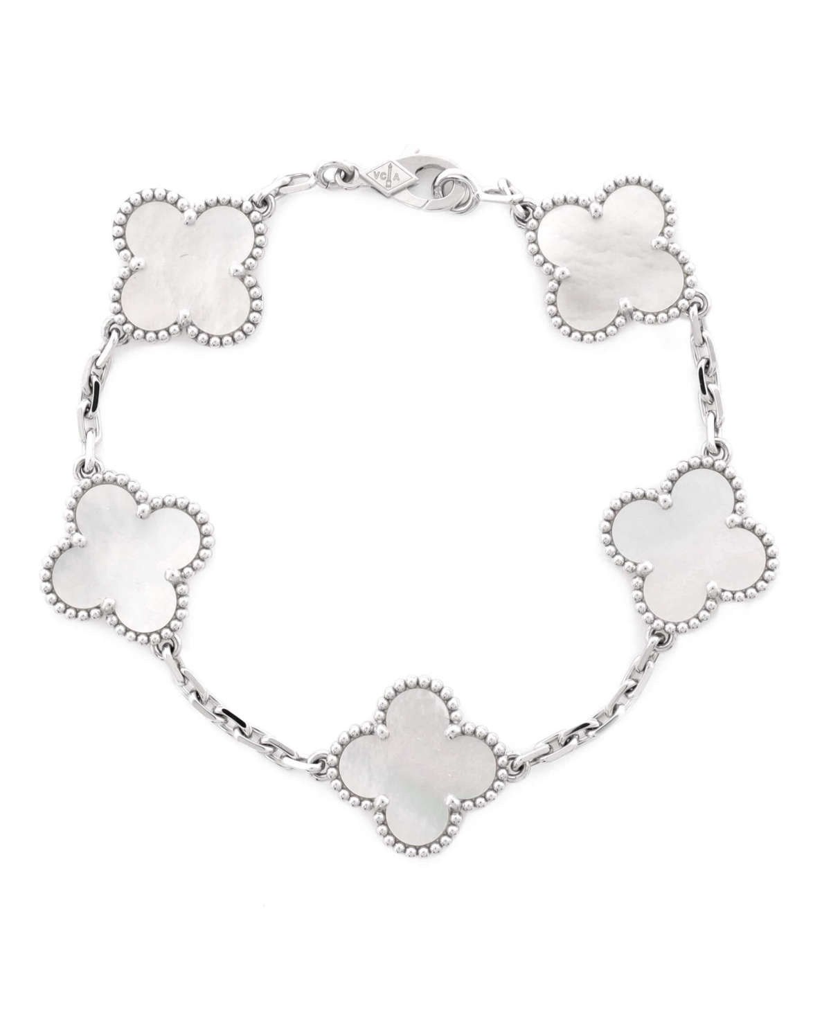 Vintage Alhambra 5 Motifs Bracelet - 18k white gold